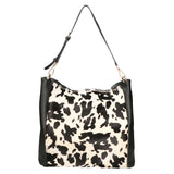Asia Borsa a spalla da donna Vera pelle 05475-MUCCA BIANCO NERO Gave Lux