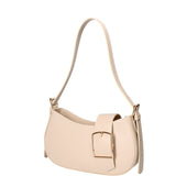 Borsa a spalla da donna 100% vera pelle 07213-L116 BEIGE Roberta Rossi