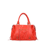 Elara Borsa a spalla da donna Vera pelle 06090-ROSSO MEDIO Gave Lux