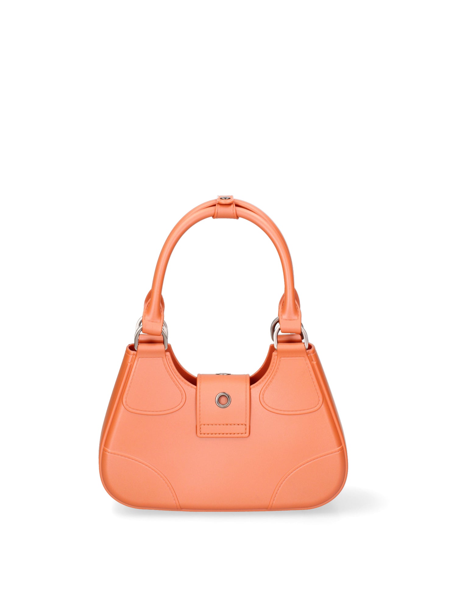 Borsa a mano da donna 100% PVC FLAT-CIRCLE-DARK RUST - BRUSH CDF Marc Ellis