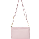 Borsa a spalla da donna 100% pelle vegana PU 703-1PT-LIGHTPINK Diana&co