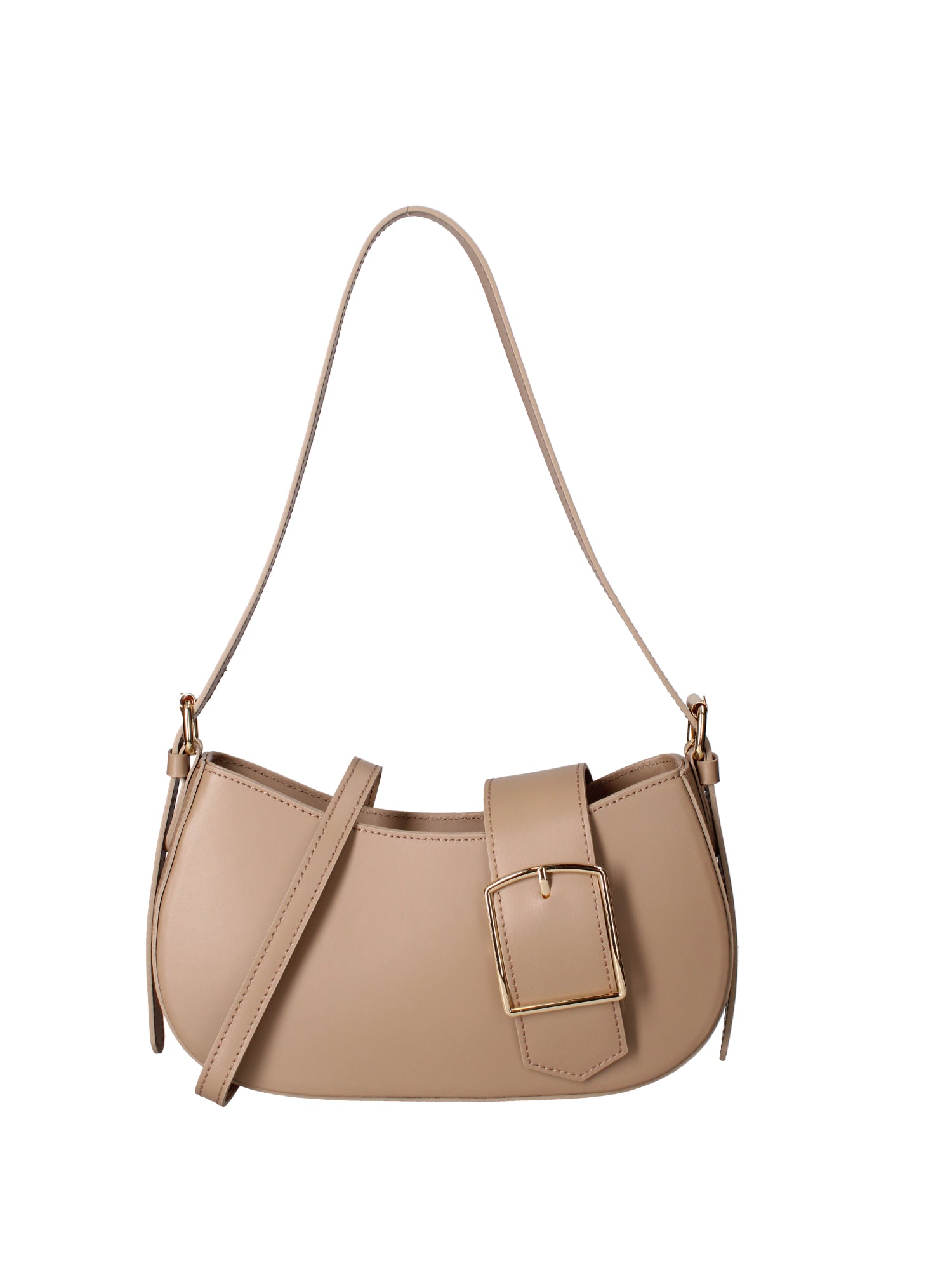Borsa a spalla da donna 100% vera pelle 07213-L110 TAUPE Roberta Rossi