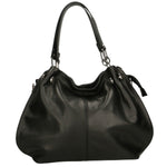 Ereba Borsa a mano da donna Made in Italy 100% pelle 3305-NERO BLACK Gave Lux