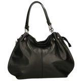 Ereba Borsa a mano da donna Made in Italy 100% pelle 3305-NERO BLACK Gave Lux