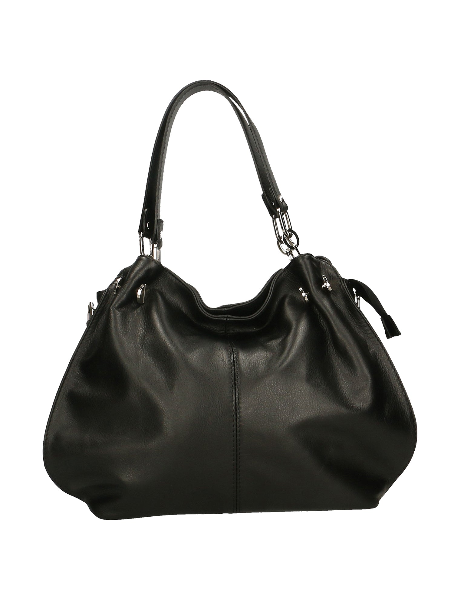 Ereba Borsa a mano da donna Made in Italy 100% pelle 3305-NERO BLACK Gave Lux