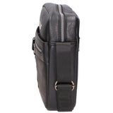 Borsa a tracolla uomo 100% pelle PU PCL3009-BLACK Northampton Polo Club