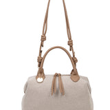 Borsa a mano da donna 100% pelle vegana PU 749-1PT-TAN Diana&co