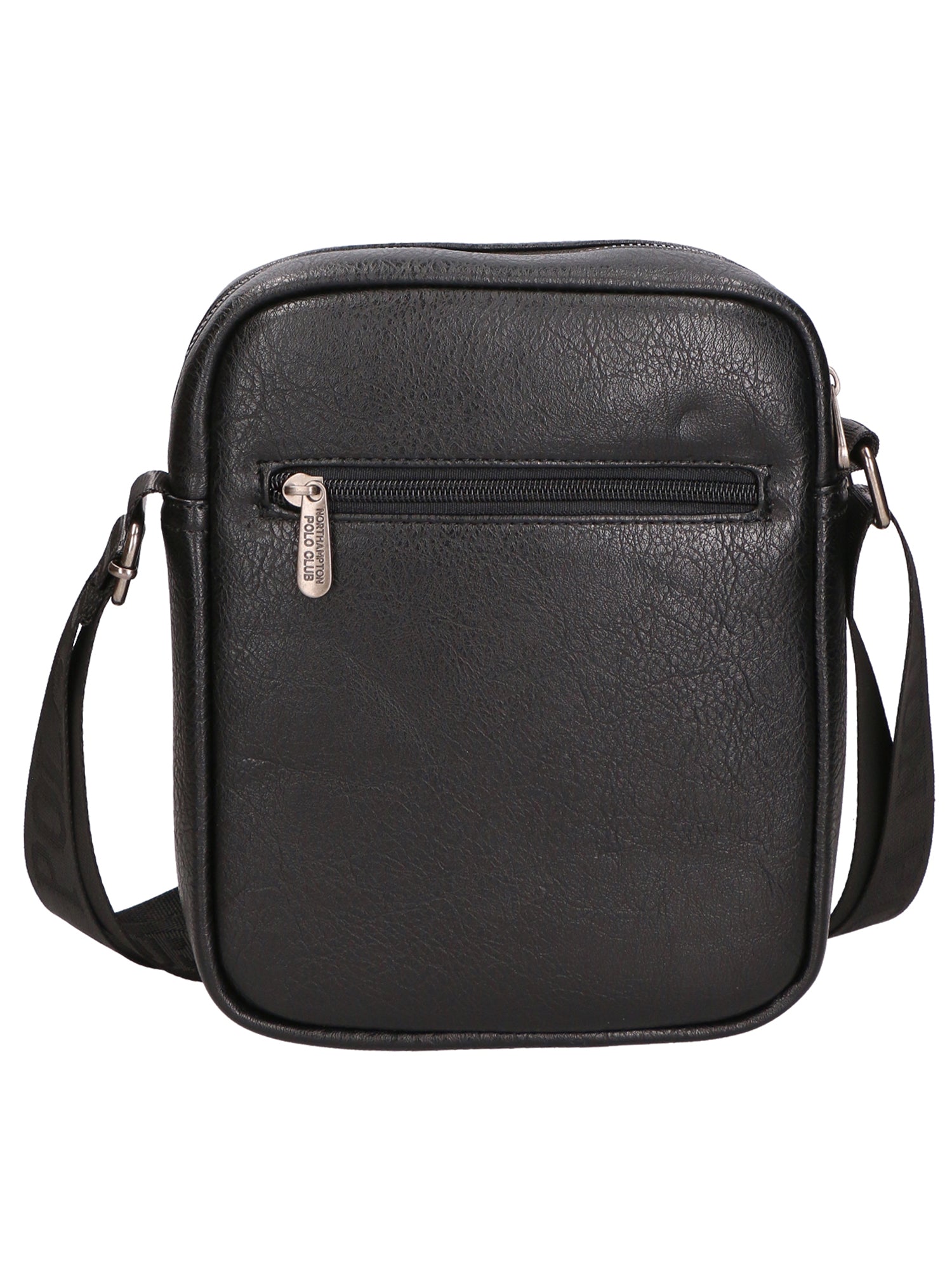 Borsa a tracolla uomo 100% PU Leather PCL3006-BLACK Northampton Polo Club