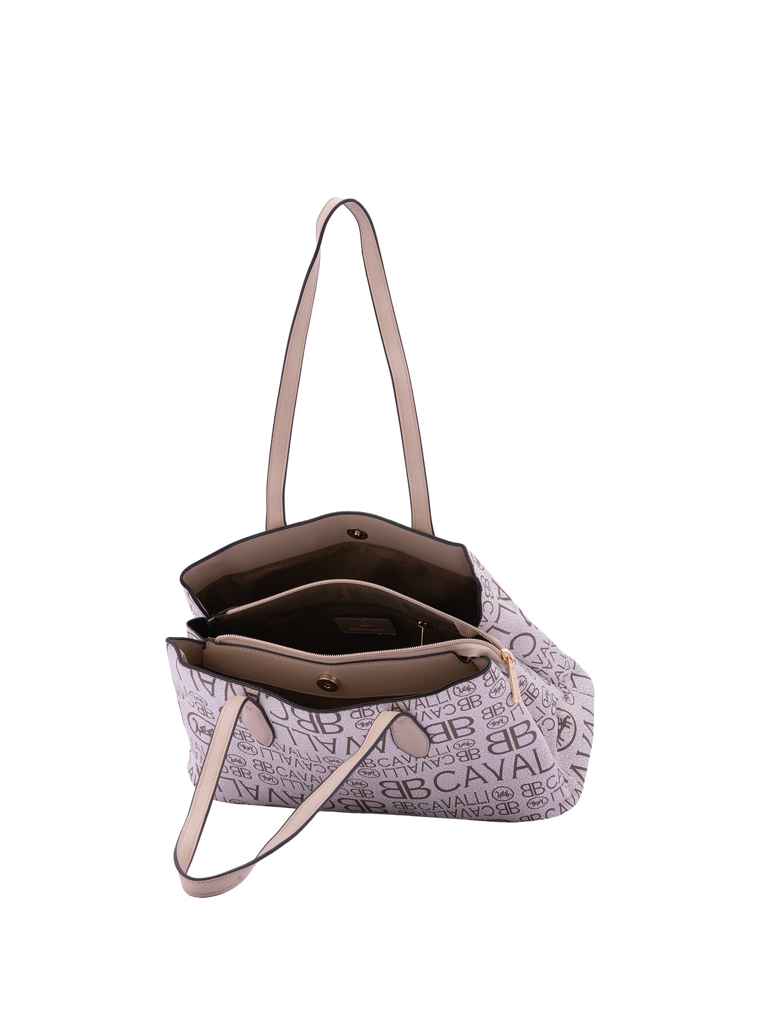 Borsa a spalla da donna Ecopelle BC1369-BEIGE B Cavalli