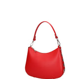 Borsa a spalla da donna 100% pelle ruga 07241-L214 ROSSO Roberta Rossi