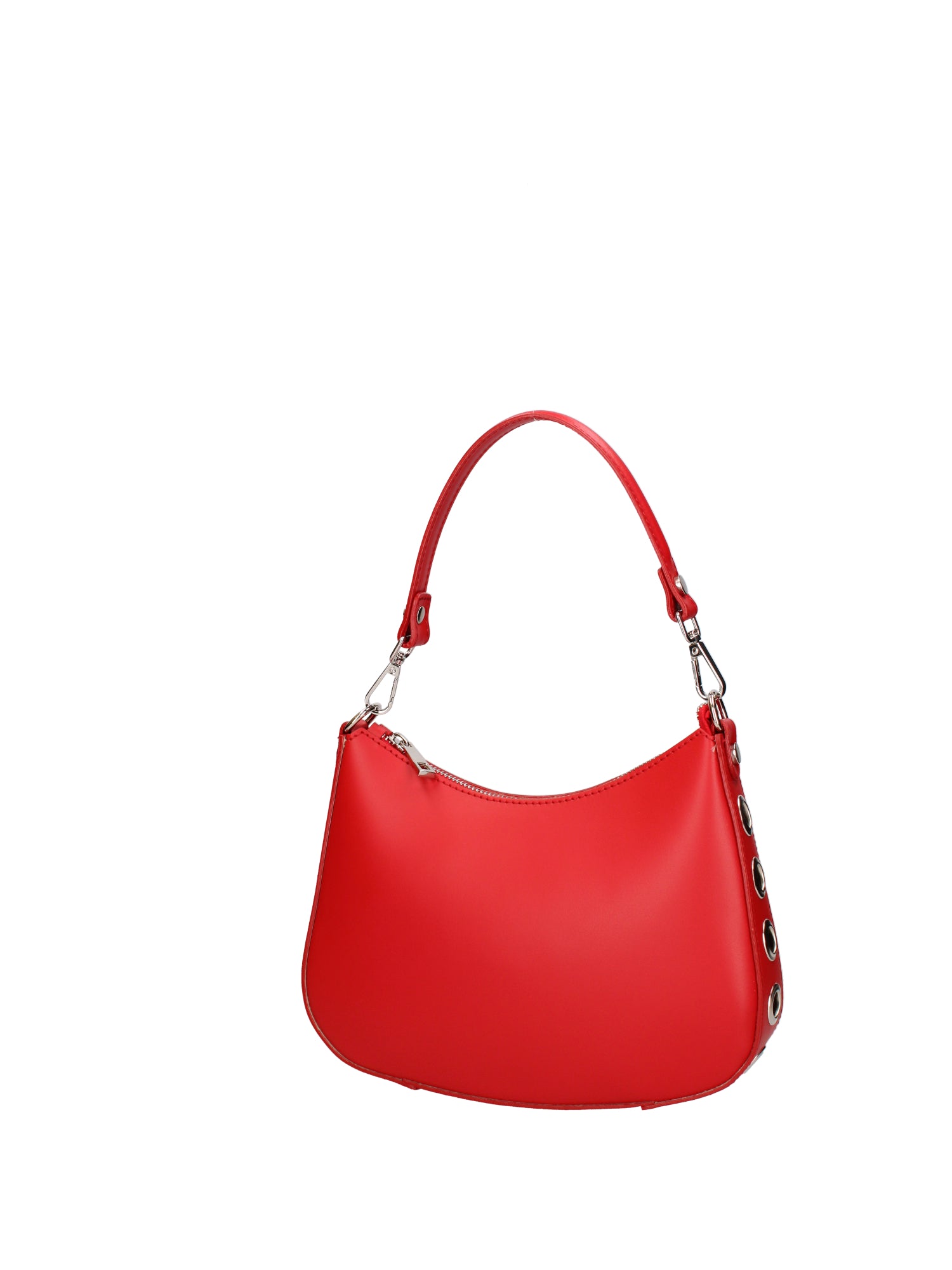 Borsa a spalla da donna 100% pelle ruga 07241-L214 ROSSO Roberta Rossi