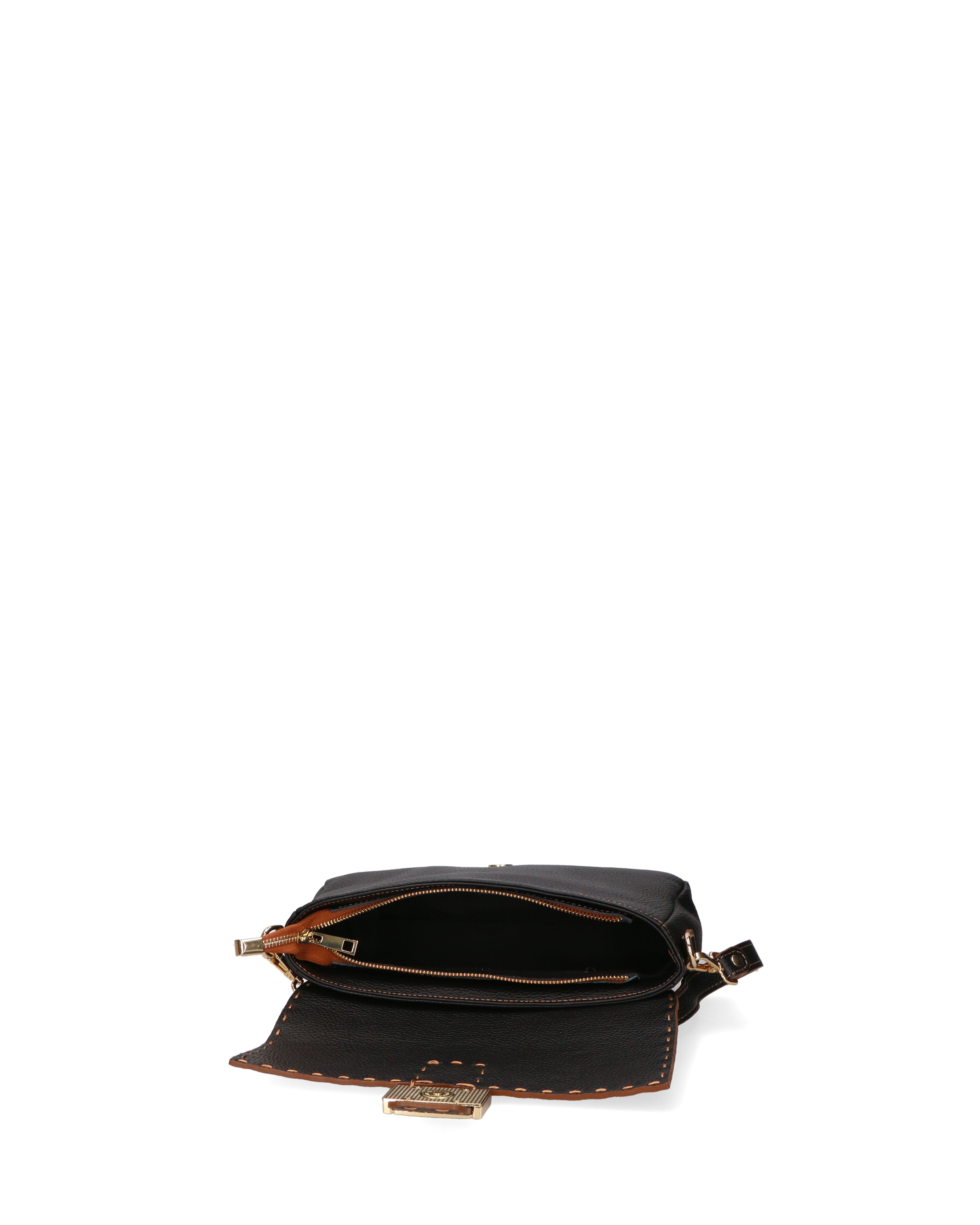 Wally Borsa a spalla da donna Vera pelle 06869-D28 NERO Gave Lux