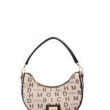 Borsa a spalla da donna 100% Tessuto JR-W-1162MTP-BONE BLACK-GOLD John Richmond