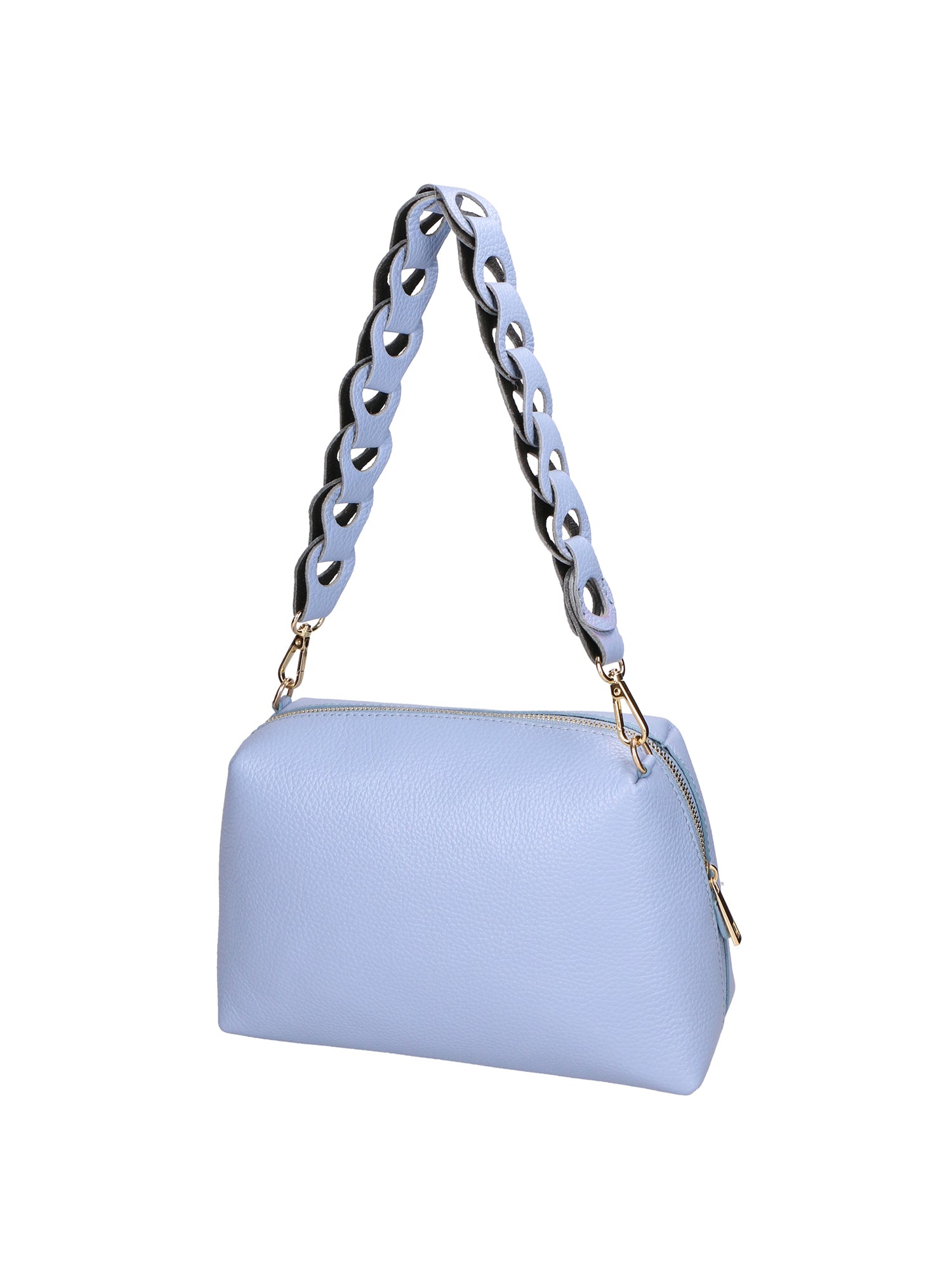 Livia Borsa a spalla da donna Vera pelle 06443-AZZURRO Gave Lux