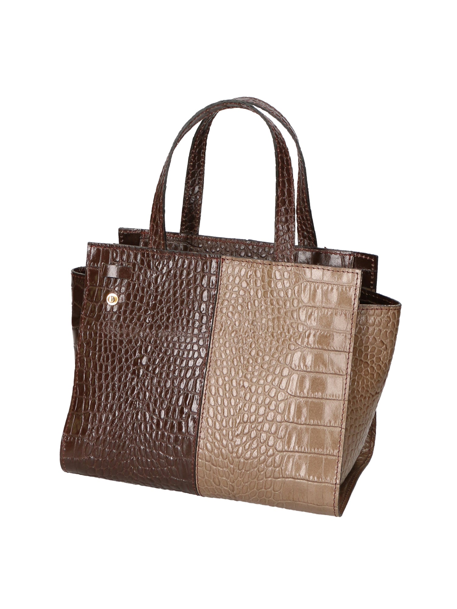 Ariana Borsa a mano da donna Vera pelle stampata cocco 05435-C40 TAUPE C23 T.MORO Gave Lux
