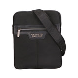 Borsa a tracolla uomo in pelle PU Casual PCL3154-BLACK Northampton Polo Club