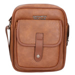 Borsa a tracolla uomo 100% PU Leather PCL3005-BROWN Northampton Polo Club