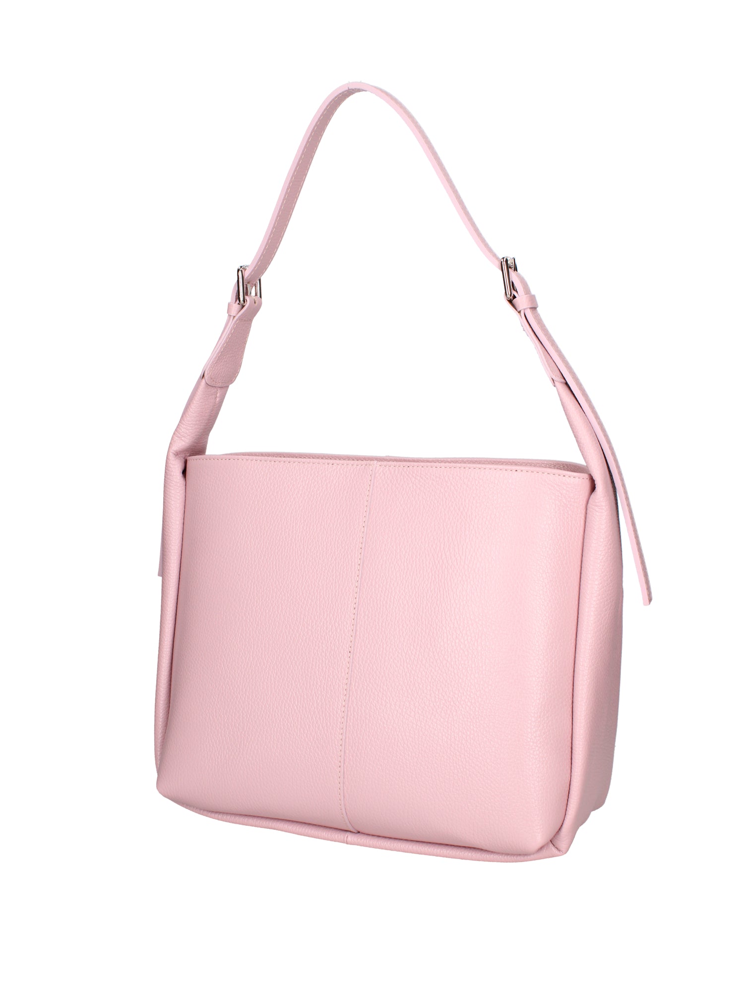 Borsa a spalla da donna Misto pelle e tessuto 07157-D56 PINK Roberta Rossi