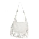 Zefira Borsa a spalla da donna Pelle Scamosciata 8630-BIANCO WHITE Gave Lux