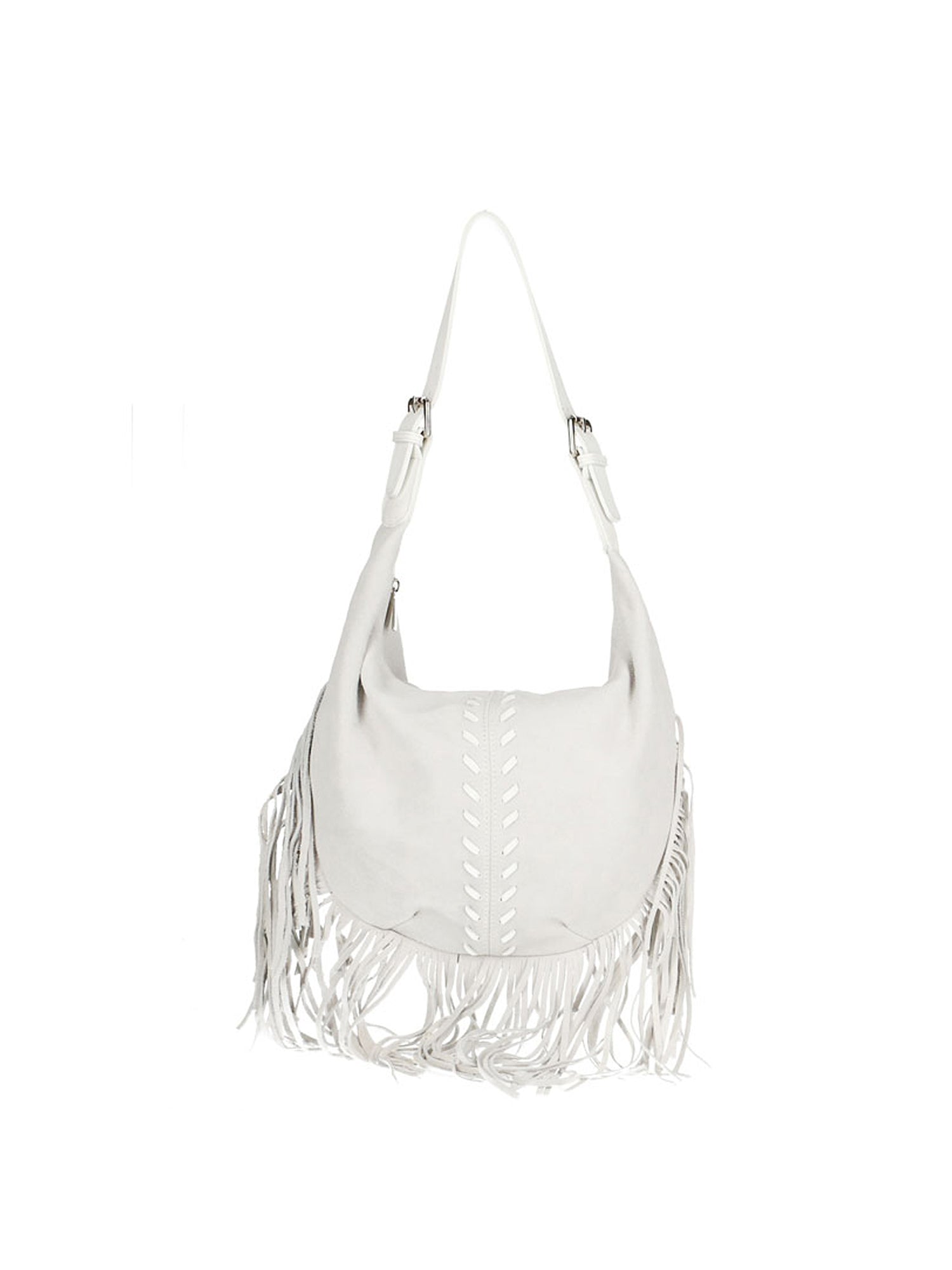 Zefira Borsa a spalla da donna Pelle Scamosciata 8630-BIANCO WHITE Gave Lux