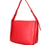 Borsa a spalla da donna Misto pelle e tessuto 07157-D58 ROSSO FUOCO Roberta Rossi