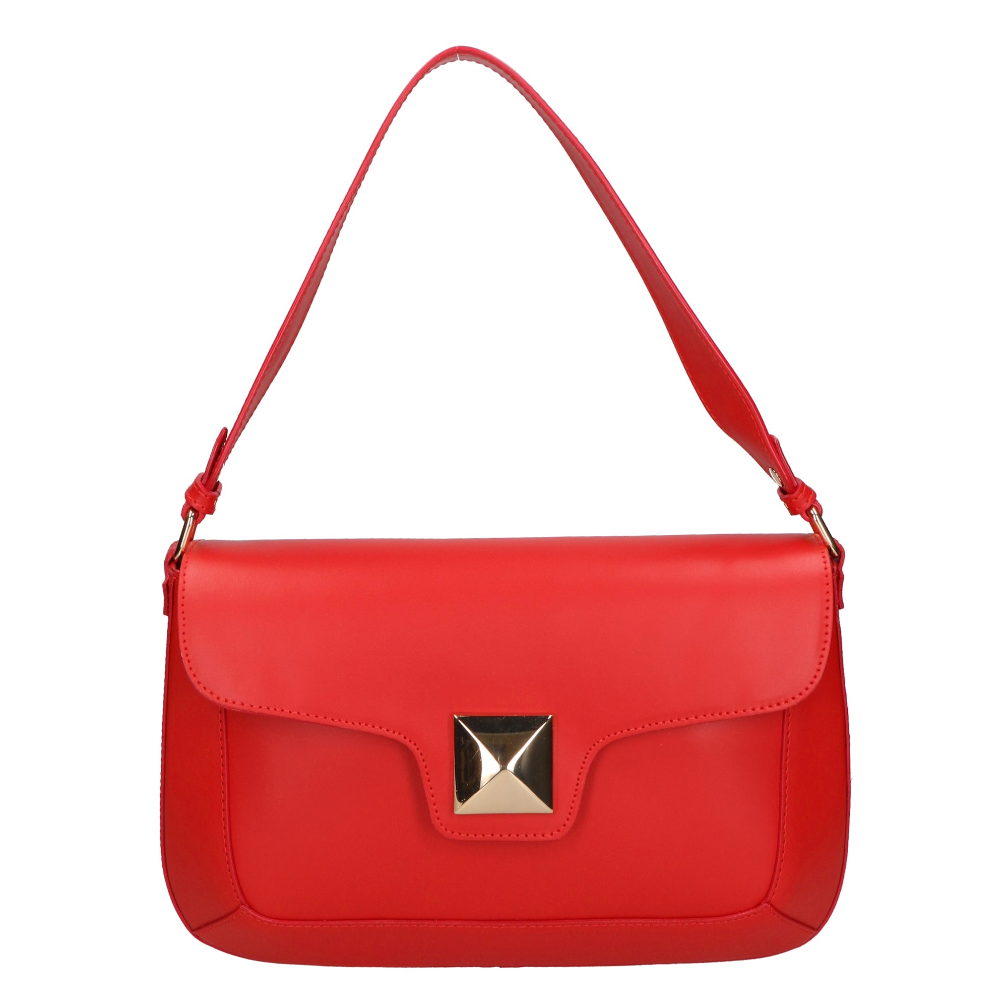 Astrea Borsa a spalla da donna 100% pelle 06015-L214 ROSSO Gave Lux