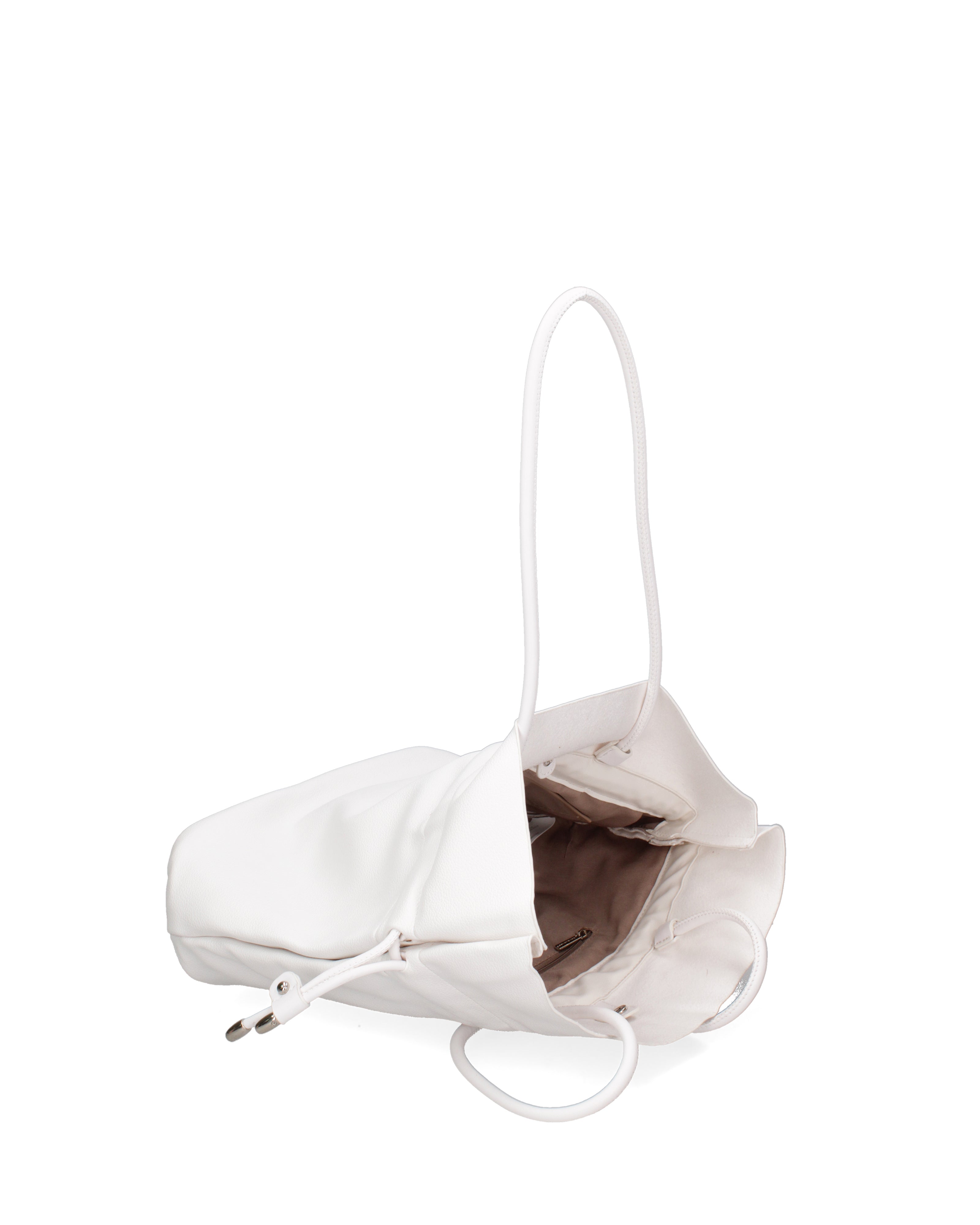 Borsa a spalla da donna 100% PVC F6717-2-WHITE David Jones