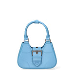 Borsa a mano da donna 100% PVC FLAT-CIRCLE-SUGAR BLUE - SATIN CDF Marc Ellis