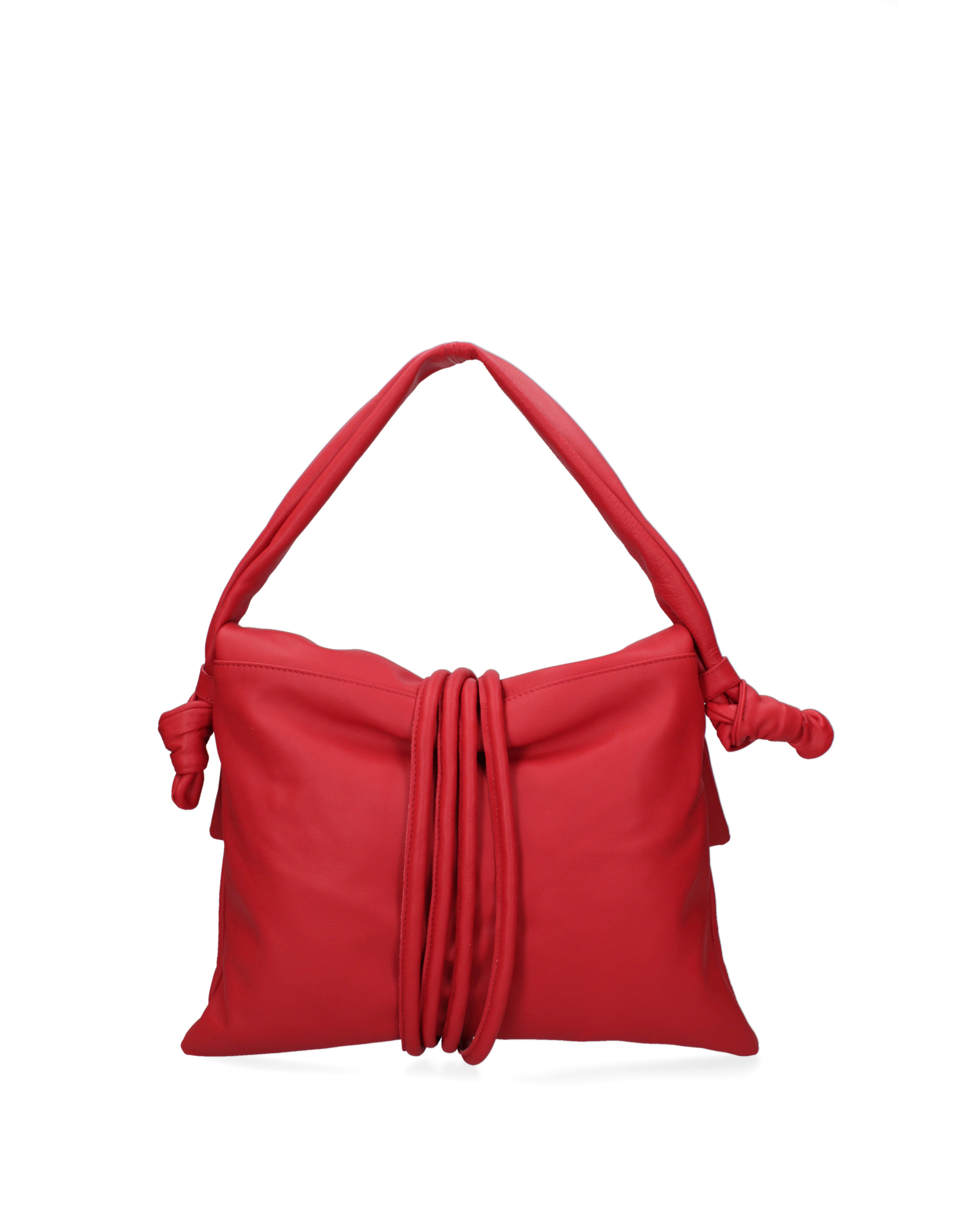 Borsa a spalla da donna Vera pelle 07172-S58 ROSSO FUOCO Viola Castellani