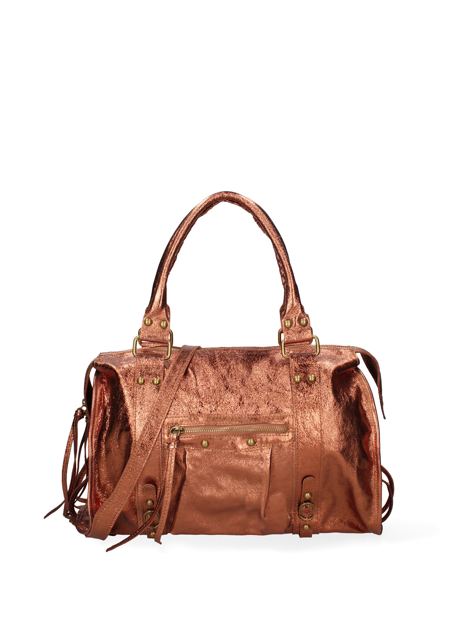 Novara Borsa a spalla da donna Vera pelle 06090 LM-L006 RAME Gave Lux
