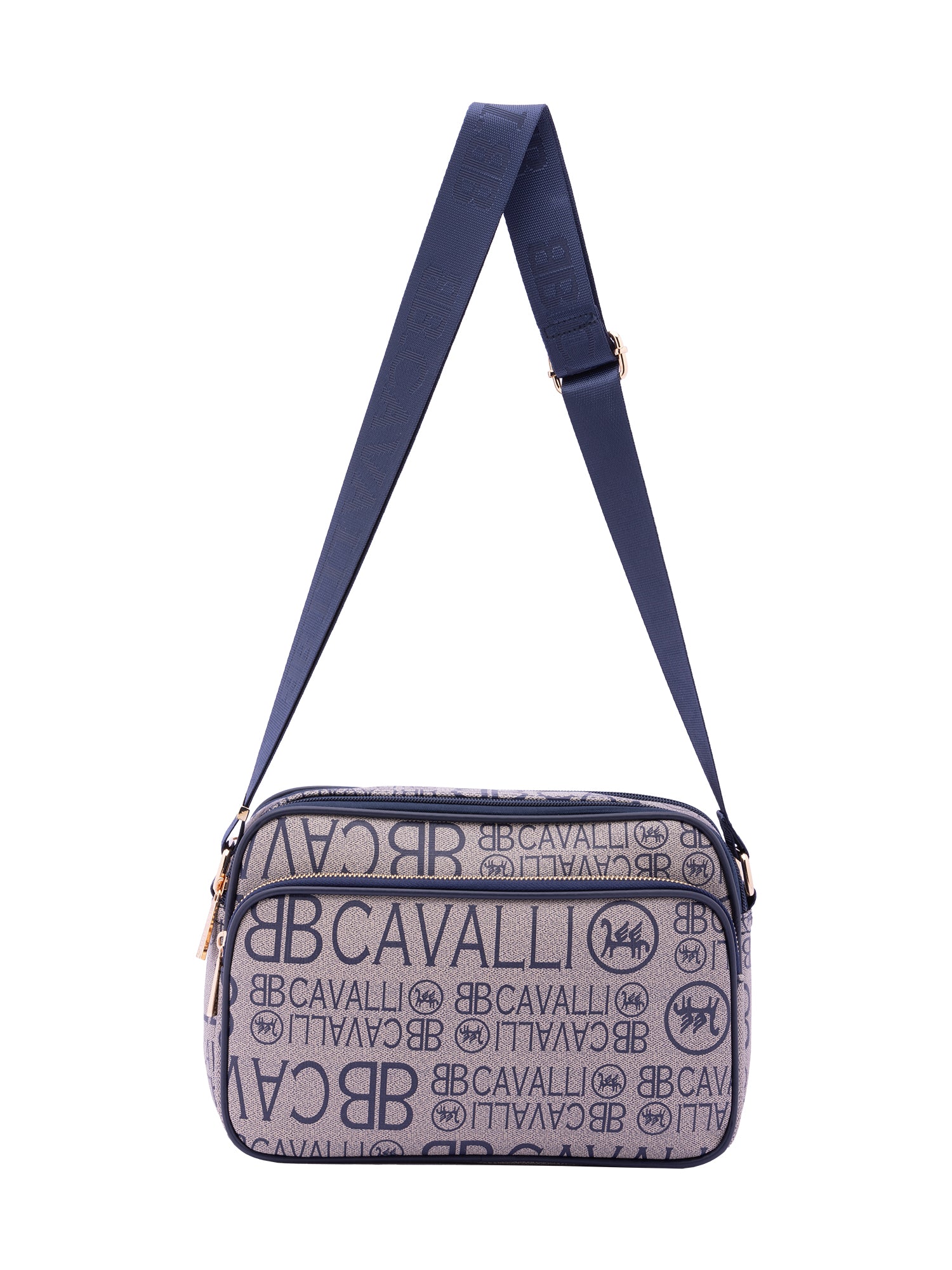 Borsa a tracolla da donna Ecopelle BC1375-BLU B Cavalli