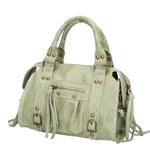 Erisia Borsa a spalla da donna Vera pelle 06091-025 VERDE MILITARE Gave Lux