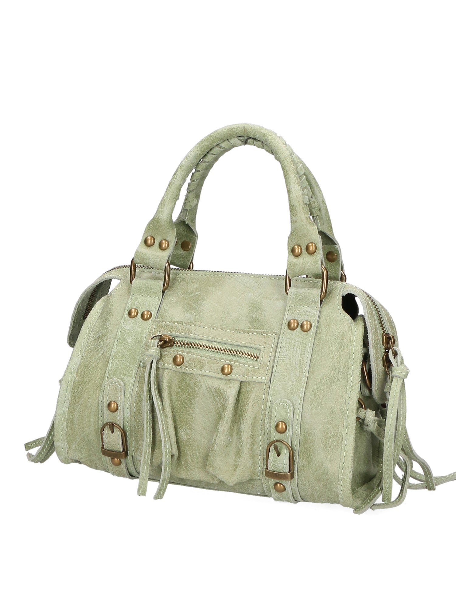 Erisia Borsa a spalla da donna Vera pelle 06091-025 VERDE MILITARE Gave Lux