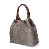 Elenia Borsa a mano da donna Vera pelle 80049-018 GRIGIO MEDIO Gave Lux