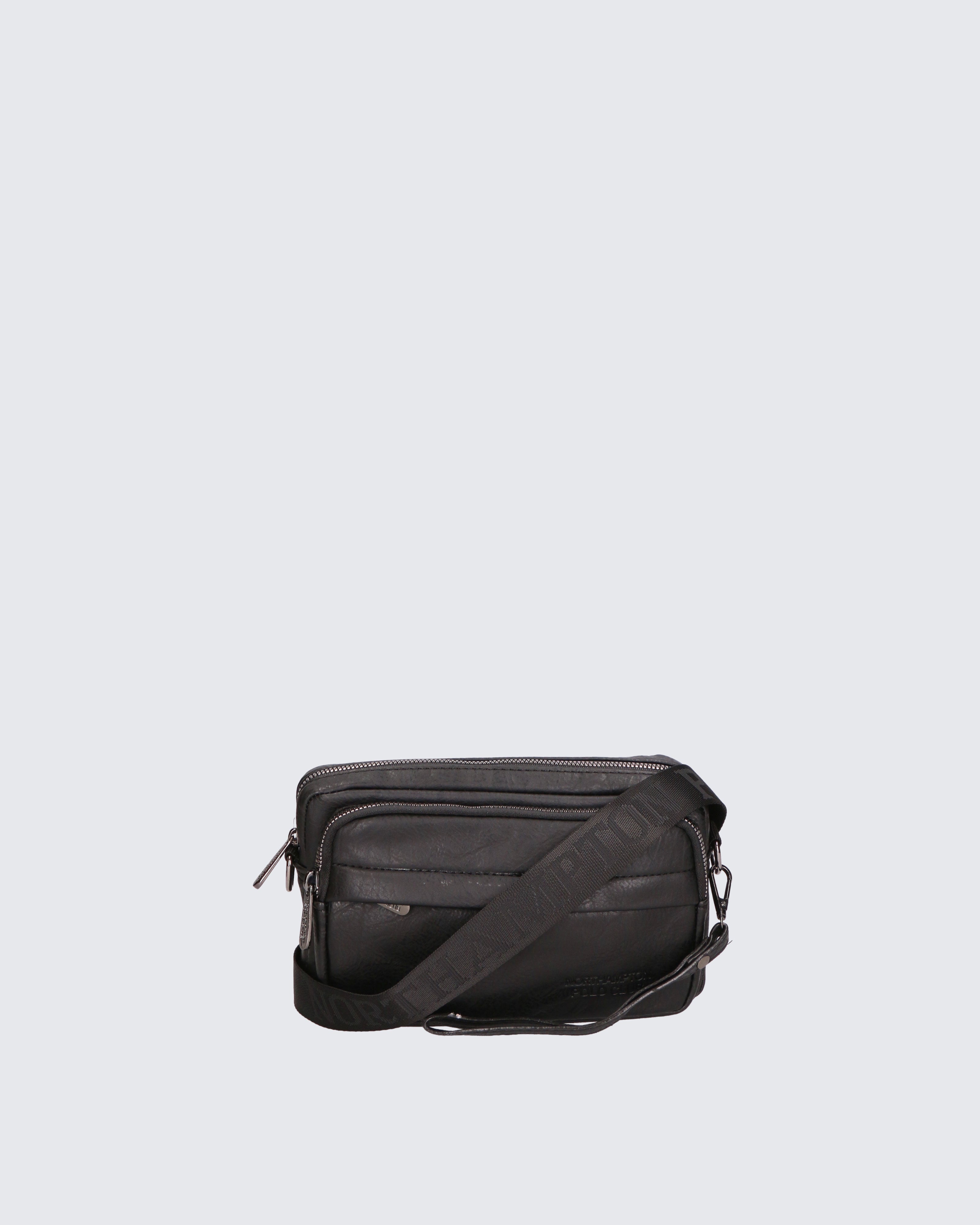 Pochette uomo in pelle PU Vegan PCL3048-BLACK Northampton Polo Club