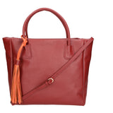 Verdiana Borsa a mano da donna Vera Pelle 06505-D10 ROSSO SCURO Gave Lux