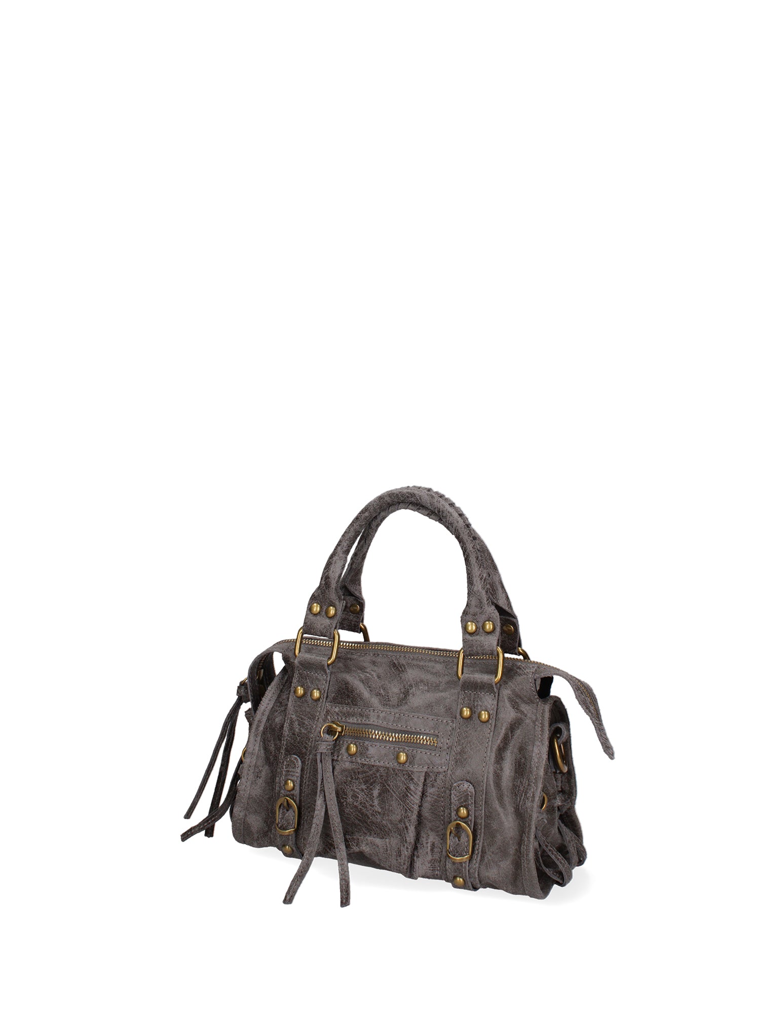 Erisia Borsa a spalla da donna Vera pelle 06091-042 GRIGIO SCURO Gave Lux