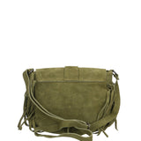 Iolanthe Borsa a tracolla da donna Vera pelle 1421-VERDE MILITARE Gave Lux