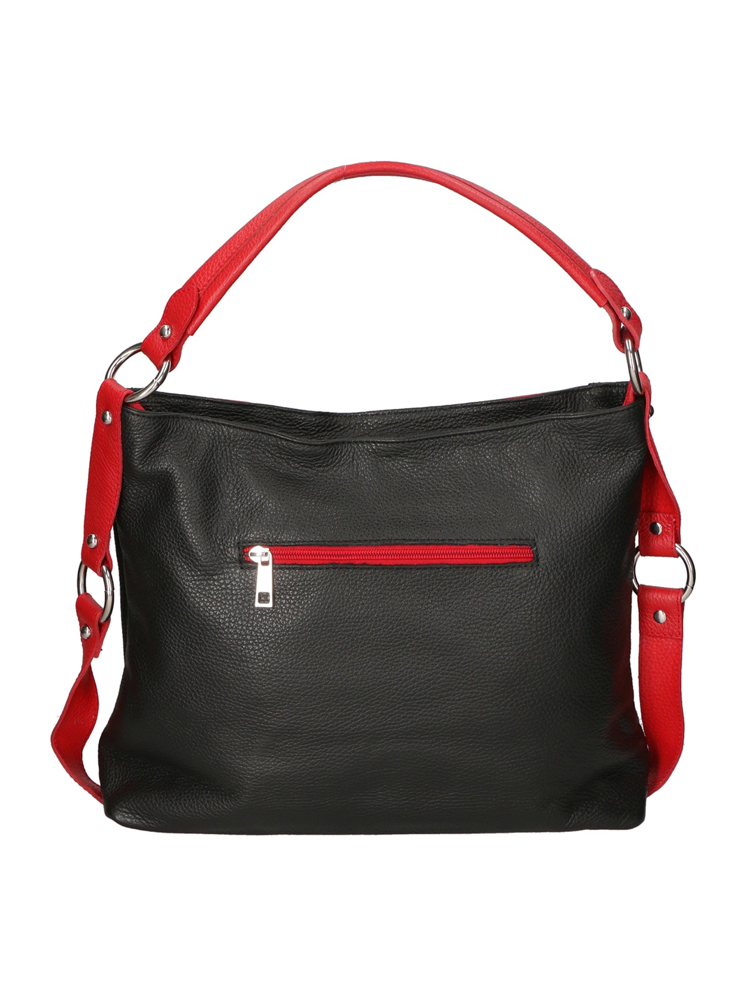 Emily Borsa a spalla da donna Vera pelle 80064-D10 ROSSO D28 NERO Gave Lux