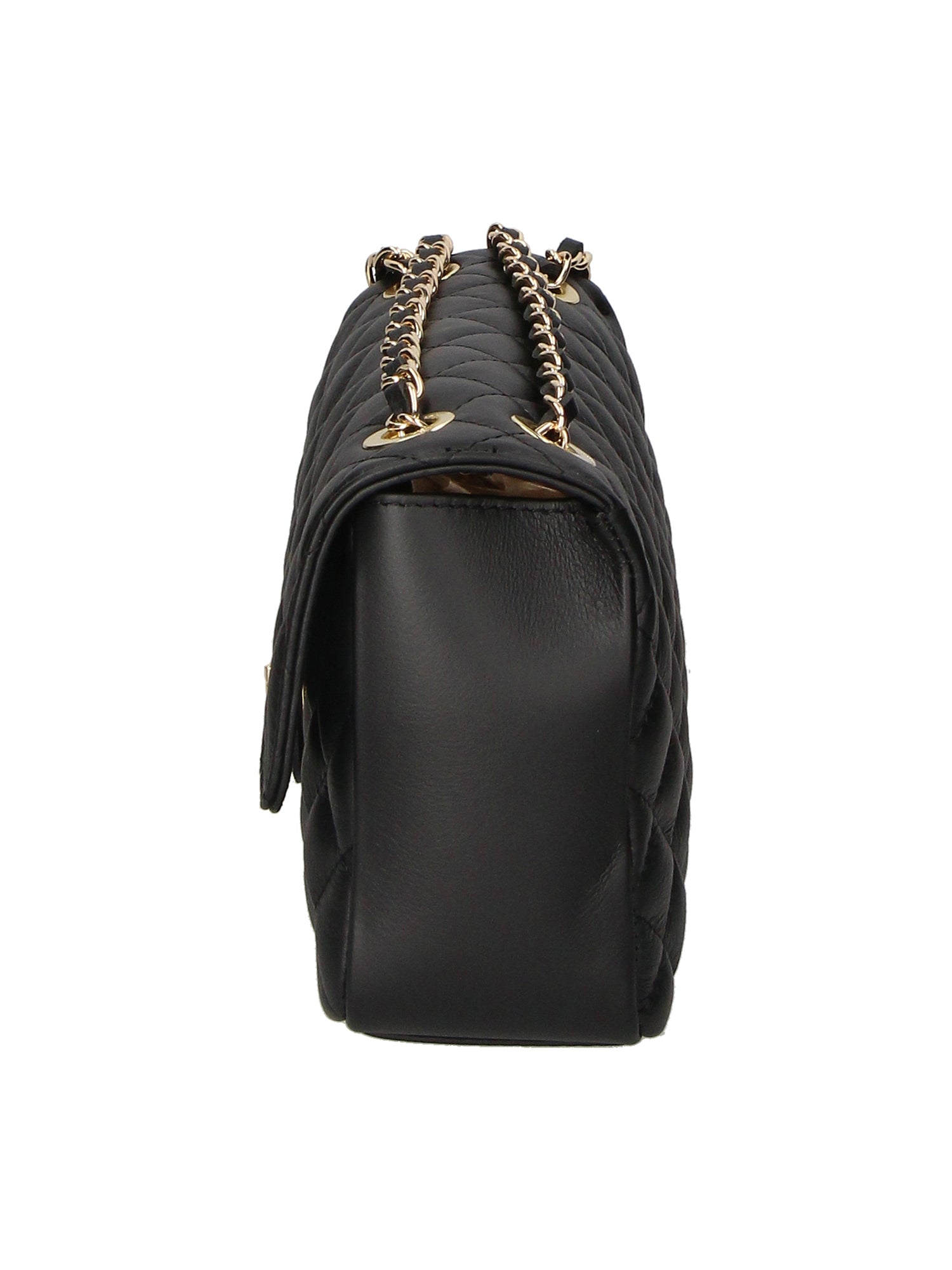 Clizia Borsa a spalla da donna Vera pelle 6078-NERO BLACK Gave Lux