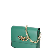 Borsa a tracolla da donna Vera pelle JR-W-1053-BOTTLE GREEN-GOLD John Richmond