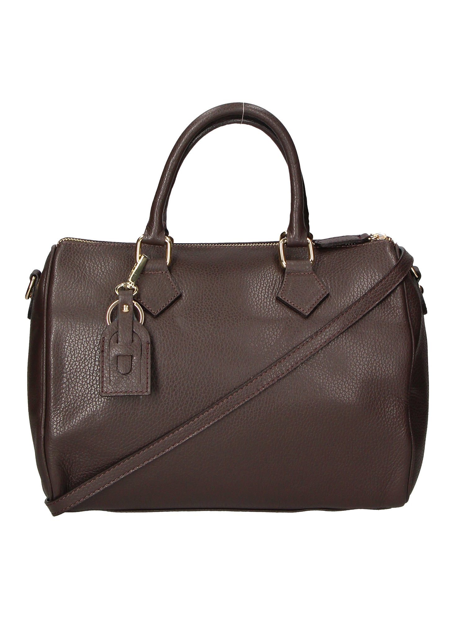 Aralia Borsa a bauletto da donna 100% pelle 5176-D23 T.MORO DARK BROWN Gave Lux