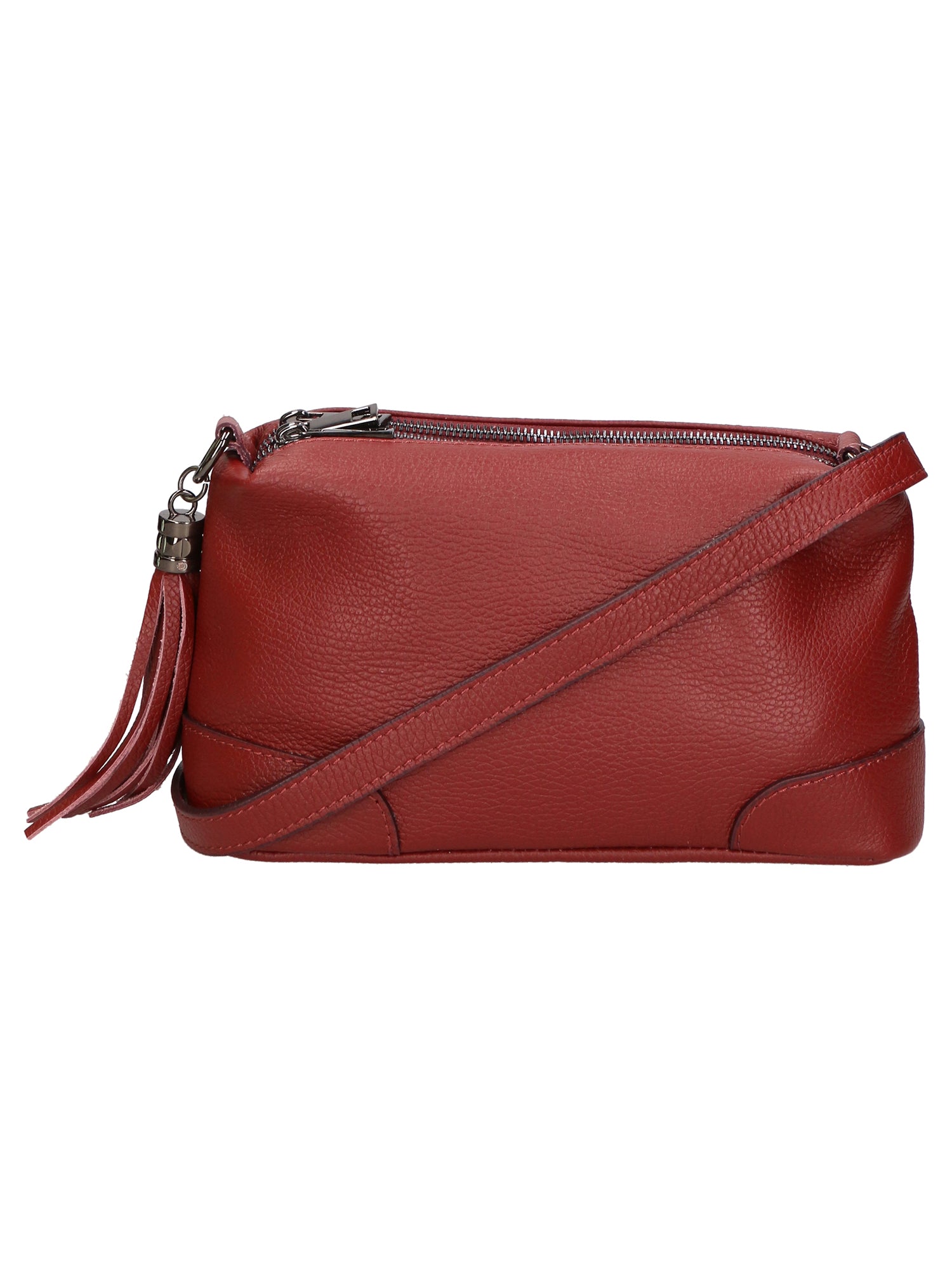 Lidia Borsa a mano da donna Vera pelle 06513-ROSSO SCURO Gave Lux