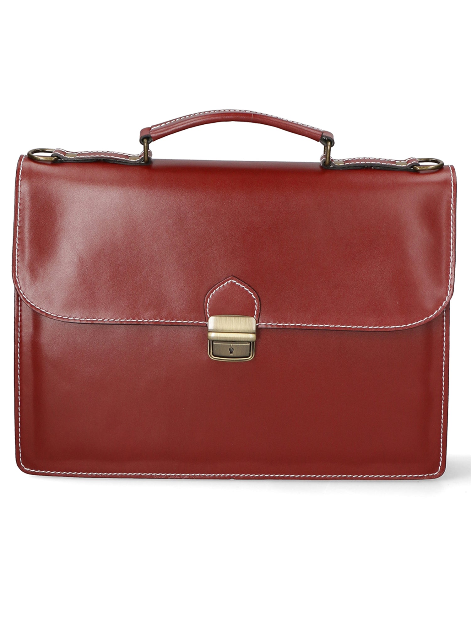 Dafne Borsa da lavoro unisex Vera pelle 7004-ROSSO Gave Lux