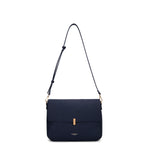Borsa a spalla da donna 100% pelle vegana PU 740-1PT-NAVY BLUE Diana&co