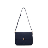 Borsa a spalla da donna 100% pelle vegana PU 740-1PT-NAVY BLUE Diana&co