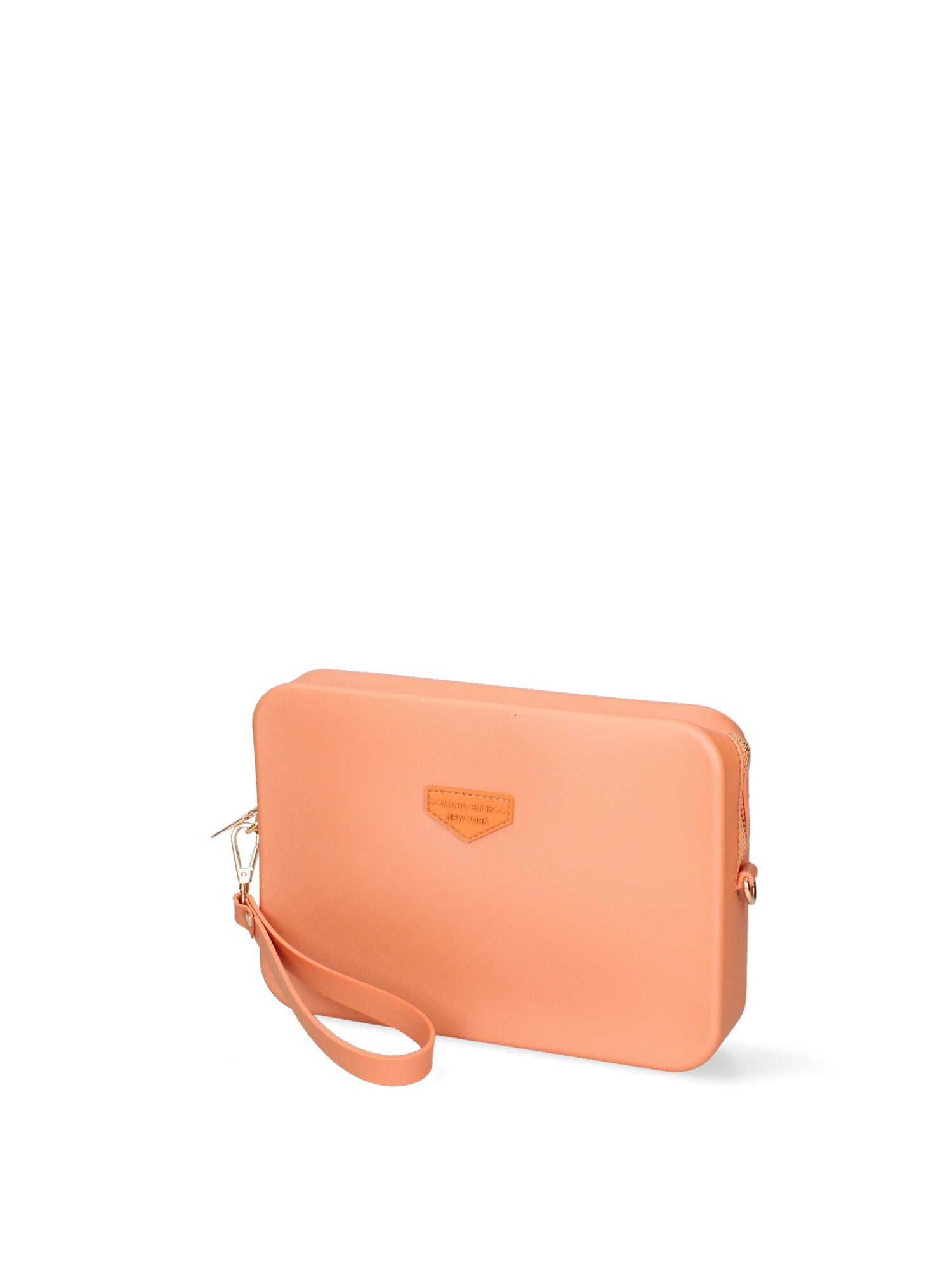 Borsa a tracolla da donna 100% Pvc FLAT-FLOWE-DARK RUST - LIGHT GOLD Marc Ellis