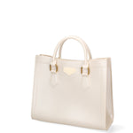 Borsa a mano da donna 100% Pvc FLAT-WOOD-M 24-WHITECAP - LIGHT OTTONE Marc Ellis