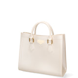 Borsa a mano da donna 100% Pvc FLAT-WOOD-M 24-WHITECAP - LIGHT OTTONE Marc Ellis