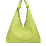 Borsa a spalla da donna 100% vera pelle 07156-D12 VERDE Viola Castellani